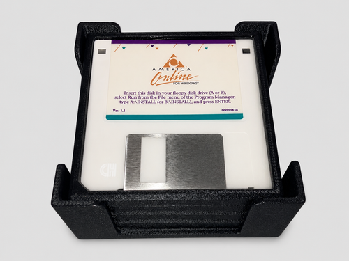 AOL Floppy Disc Coaster Set with Holder